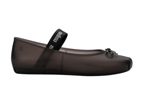 Sophie Jelly Flats for Women - Ballet Flats for Women Bow Applique & Strap, Slip-on Closed-Toe Women’s Jelly Shoes