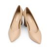 Women’s High Chunky Closed Toe Block Heels Pointed Toe Wedding Party Elegant Slip On Pumps Shoes