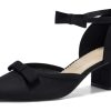 Womens Chunky Low Heels Bow Closed Toe Ankle Strap Pumps Elegant Wedding Party Dress Shoes