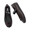Sophie Jelly Flats for Women - Ballet Flats for Women Bow Applique & Strap, Slip-on Closed-Toe Women’s Jelly Shoes