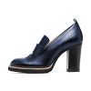 Women Chunky High Heels Round Toe Oxford Loafer Size Color Material Customize Available Shoe Size 4-15 US