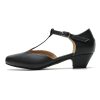 Women's T-Strap Low Chunky Heel Mary Jane Pumps Cut Out Wedding Dress Shoes