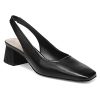 Women's Slingback Low Chunky Heels Pumps Closed Square Toe Block Heel Slip On Party Dress Work Shoes