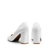 Women's High Chunky Pointed Closed Toe Block Heels Wedding Classic Slip On Dress Pumps Shoes