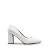 Women's High Chunky Pointed Closed Toe Block Heels Wedding Classic Slip On Dress Pumps Shoes