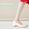Women’s Low Block Chunky Heels Pumps Ladies Elegant Closed Round Toe Pumps Shoes Low Platform Office Pumps Shoes