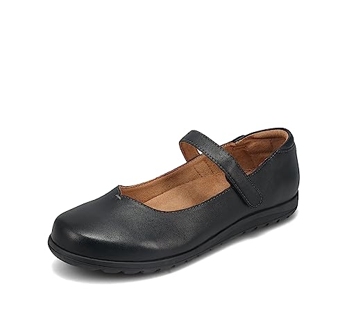 Chorus Women's Shoes- Stylish Leather Mary Janes with Adjustable Straps, Removable Footbed, Arch Support, Metatarsal Support and