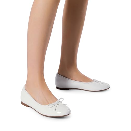 Women's Flats, Round Toe Ballet Flats, Comfortable Slip-on Dressy Business Casual Work Office Ballerina Flat Dress Shoes