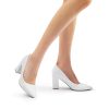 Women's High Chunky Pointed Closed Toe Block Heels Wedding Classic Slip On Dress Pumps Shoes