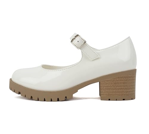 girls Mary Jane With Chunky Block Heel