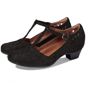 Women Vintage Low Heel Mary Jane Oxford Shoes Round Closed Toe Ankle T-Strap Dress Sandals Chunky Block Heels Cutout Mary Jane