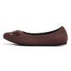 Women's Ballet Flats Round Toe Walking Flats Slip On Work Shoes Knitted Flats Shoes for Woman Soft Lightweight