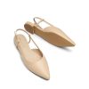 Slingback Flats for Women, Pointed-Toe Elegant Women's Ballet Flats with Buckle Strap, Classic Low Heel Dress Shoes for Casual