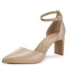 Women's Closed Toe Heels Pumps Slingback Heels 2inch Chunky Block Heels Low Dress Shoes Comfortable Business Office Work Heels