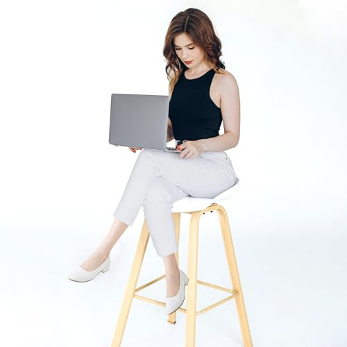 Women’s Low Block Chunky Heels Pumps Ladies Elegant Closed Round Toe Pumps Shoes Low Platform Office Pumps Shoes