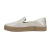 Womens Carolina Espadrille Slip On Flats Casual - Black