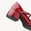 Women's Mary Jane Shoes Chunky Block Heel Wedding Dress Shoes for Women Low Heels Close Square Toe Pumps