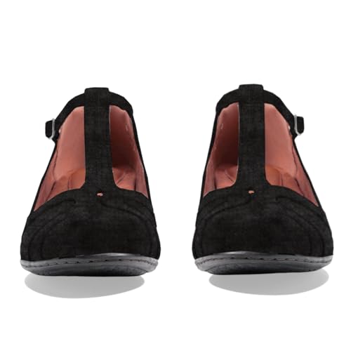 Women Vintage Low Heel Mary Jane Oxford Shoes Round Closed Toe Ankle T-Strap Dress Sandals Chunky Block Heels Cutout Mary Jane