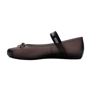 Sophie Jelly Flats for Women - Ballet Flats for Women Bow Applique & Strap, Slip-on Closed-Toe Women’s Jelly Shoes