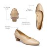 Low Black Nude Blue Red Heels for Women Closed Round Toe Chunky Block 1.8 Inch Women's Heels Pumps Comfortable Dressy Work
