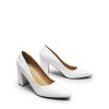 Women's High Chunky Pointed Closed Toe Block Heels Wedding Classic Slip On Dress Pumps Shoes
