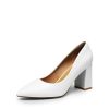 Women's High Chunky Pointed Closed Toe Block Heels Wedding Classic Slip On Dress Pumps Shoes