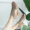 Platform Heels Chunky Block Heels For Women Strappy High Heels Open Toe Heels Pumps Shoes For Wedding Bridal Evening Party