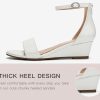 Girls High Heels Sandal for Girls Open Toe Ankle Buckle Strap Dress Shoes for Little Big Kids in Wedding Party Block Chunky Pump