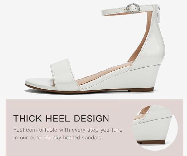 Girls High Heels Sandal for Girls Open Toe Ankle Buckle Strap Dress Shoes for Little Big Kids in Wedding Party Block Chunky Pump