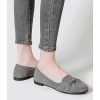 Women's Ballet Flats, Comfortable Round Toe Slip On Flat Shoes Classic Suede Office Dress Shoes for Work