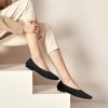 Flats for Women Pointed Toe Knit Ballet Comfortable Dressy Washable Flat Shoes