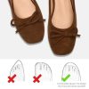 Women's Ballet Flats Cap Toe Bow Flats Two Tone Slip On Flats Comfort Square Toe Dressy Flat Shoes for Casual Work