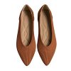 Women's Flats Shoes Pointed Toe Knit Ballet Comfortable Dressy Slip On Flat