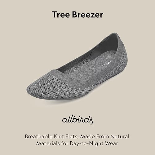 Women’s Tree Breezer, Knit Ballet Flats, Slip-On Everyday Round Toe Shoes, Machine Washable Made with Natural Materials
