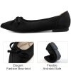 Ballet Flats Shoes for Women: Dressy Pointed Toe Bow Knit Flats Comfortable Slip On Work Business Shoes for Driving Dating