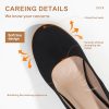 Women's Sherry Dress Low Block Chunky Heels Pumps Closed Round Toe Shoes for Wedding Office Evening