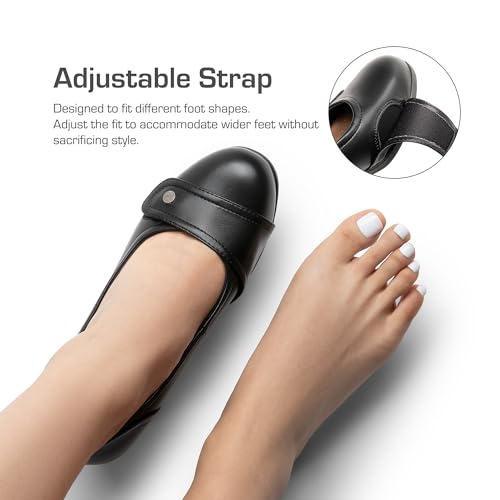Women's Chunky Comfortable Closed Toe Low Block Heels Work Round Toe Dress Wedding Adjustable Slip On Pumps Shoes