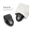 Women's Flats, Foldable Ballet Flats for Women, Bowknot Round Toe Comfort Light Weight Slip-On Dress Shoes