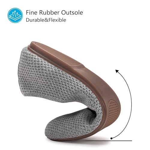 Women’s Ballet Flat Shoes Knit Dress Shoes Round Toe Slip On Ballerina Flats for Woman Low Wedge Comfort Soft