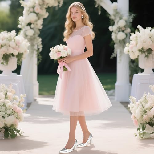 Women's Closed Pointed Toe Pumps Chunky Block High Heel Dress Office Party Wedding Shoes for Women