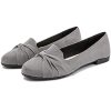 Women's Ballet Flats, Comfortable Round Toe Slip On Flat Shoes Classic Suede Office Dress Shoes for Work
