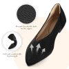 Flats for Women Pointed Toe Knit Ballet Comfortable Dressy Washable Flat Shoes