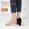 Women's Sherry Dress Low Block Chunky Heels Pumps Closed Round Toe Shoes for Wedding Office Evening