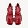 Women's Mary Jane Shoes Chunky Block Heel Wedding Dress Shoes for Women Low Heels Close Square Toe Pumps