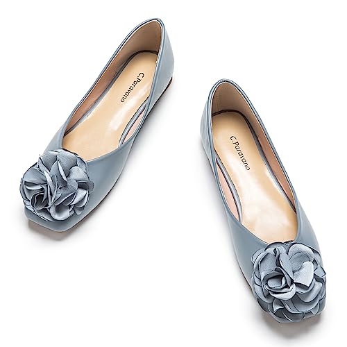 Ballet Flats for Women | Womens Flats Shoes | Square Toe Flats| Women's Flats | Slip On Dress Shoes | Flower Shoes