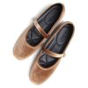 Mary Jane Square Toe Black Ballet Flats for Women Comfortable Ankle Strap Casual Slip On Flats