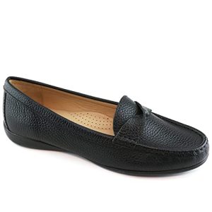 Women's Genuine Leather Casual Comfort Slip on Loafers