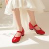 Girls Dress Shoes Toddler Little Big Kid Chunky Heels Wedding Party School PNEMY Flower Girl Shoes
