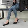 Women's Flat Ballet Shoes Knit Flat Shoes for Women Round Toe Slip on Women Flats for Dressy Casual Office Work Wedding Comfort