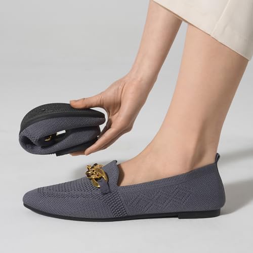 Women's Casual Dressy Loafers, Comfortable Mesh Slip On Loafers, Summer Breathable Lightweight Pointed Toe Flats Shoes for Women